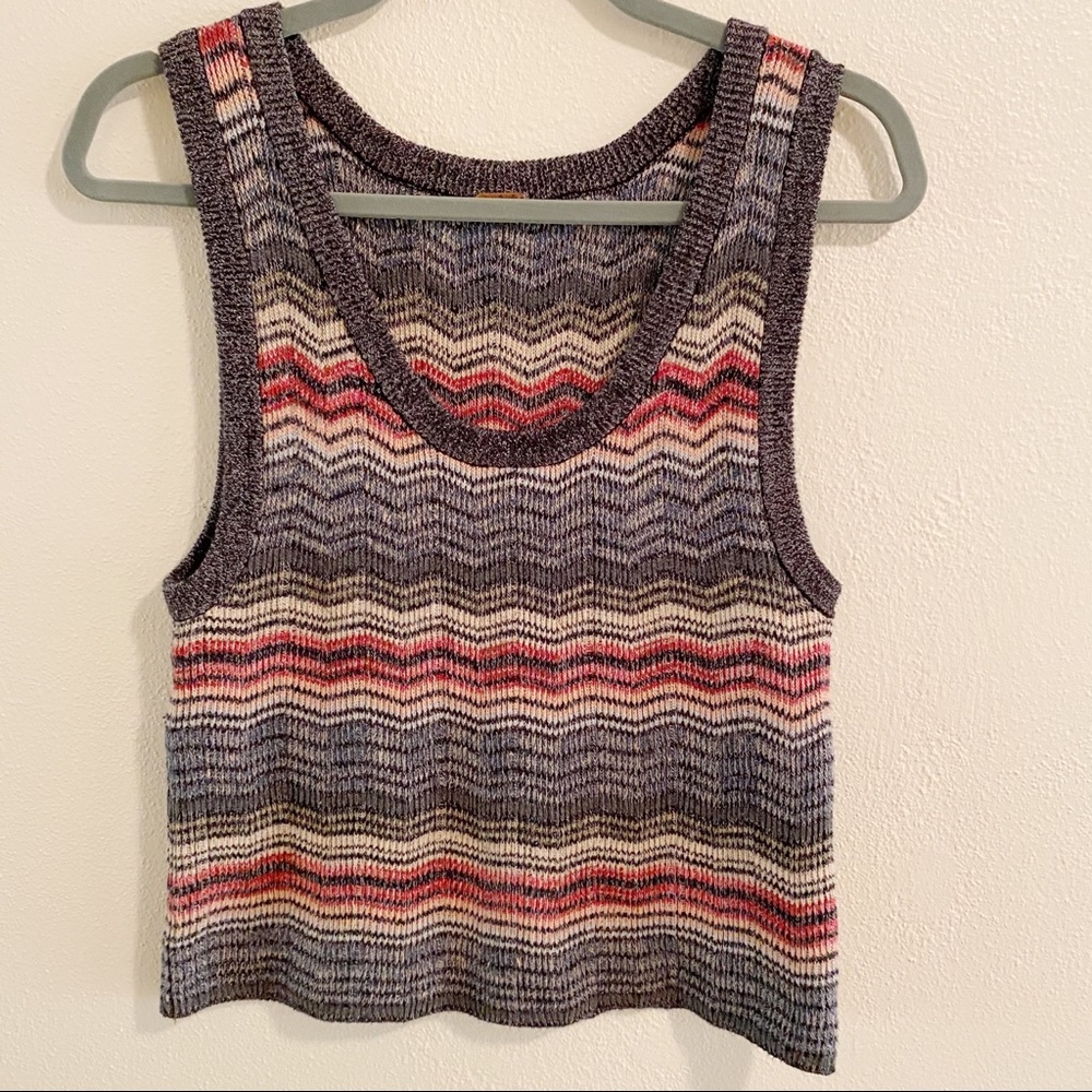 Free People Knitted Mulit Colored Vest Size: S